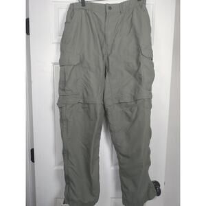 REI Co-op Sahara Men's Convertible Hiking Pants 30x28.5 Green ZipOff Cargo Cargo